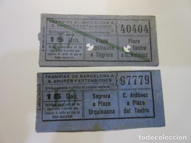 Sammeln von Fahrkarten: TRANVIAS DE SAN ANDRES Y EXTENSIONES BARCELONA - LEER INTERIOR - CAPICUA 40404 97779