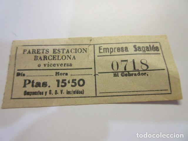 Sammeln von Fahrkarten: BILLETE SAGALES PARETS BARCELONA