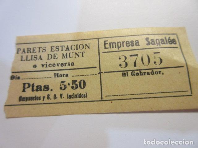 Sammeln von Fahrkarten: BILLETE SAGALES PARETS LLISA DE MUNT