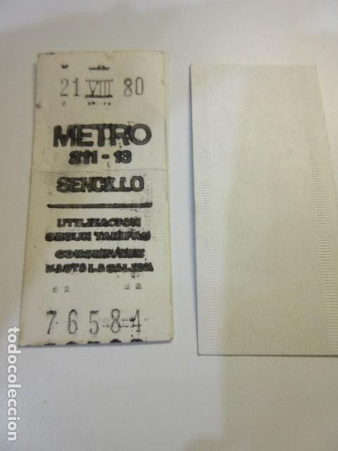 Sammeln von Fahrkarten: BILLETE SENCILLO METRO MADRID 311-13? 1980
