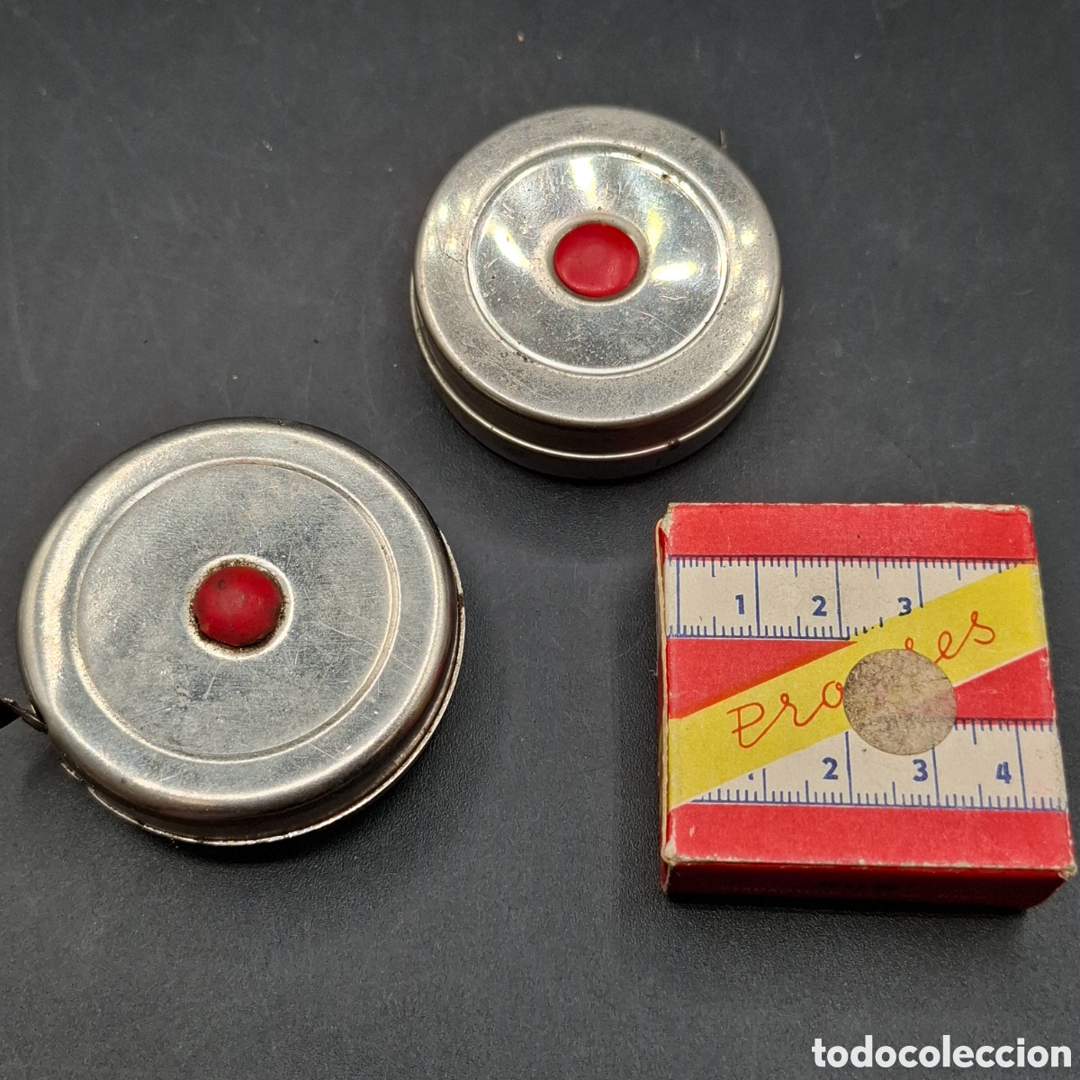 Sammeln von Fahrkarten: Lote 3 metros met&aacute;licos antiguos. Hasta 2 metros de medida.