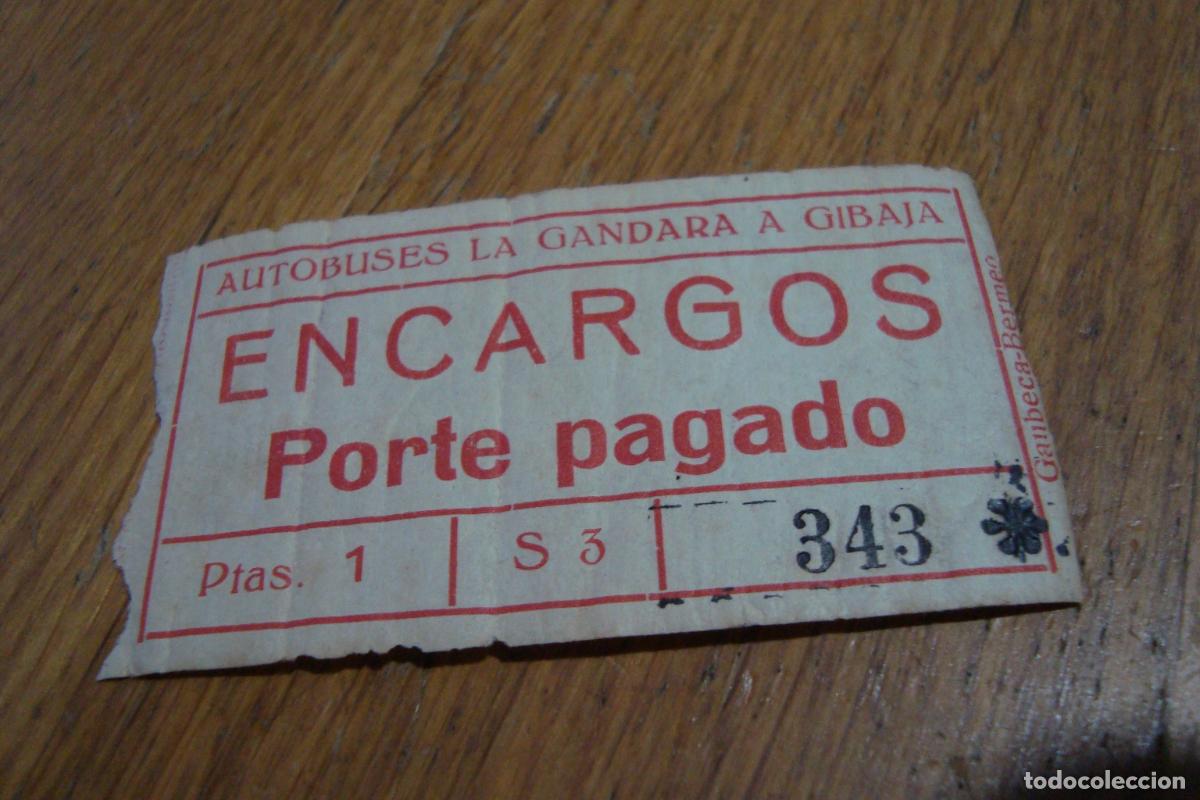 Sammeln von Fahrkarten: ANTIGUO BILLETE AUTOBUSES LA GANDARA A GIBAJA CANTABRIA