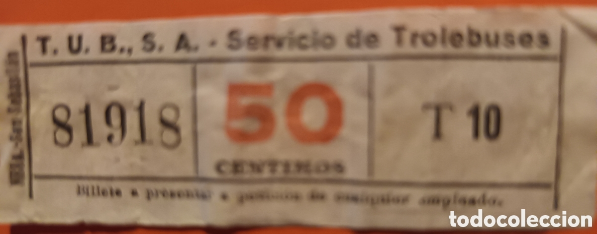 Coleccionismo billetes de transporte: BILLETE DE TROLEBUSES - Foto 1