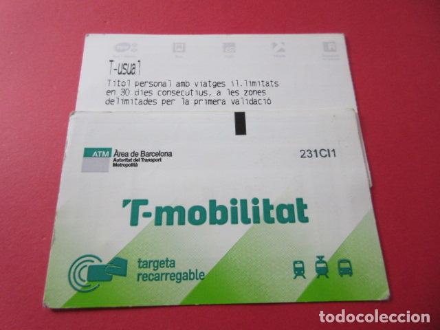 Sammeln von Fahrkarten: TARJETA BARCELONA MOBILIDAD MOBILITAT T-USUAL SERIE 231CI1