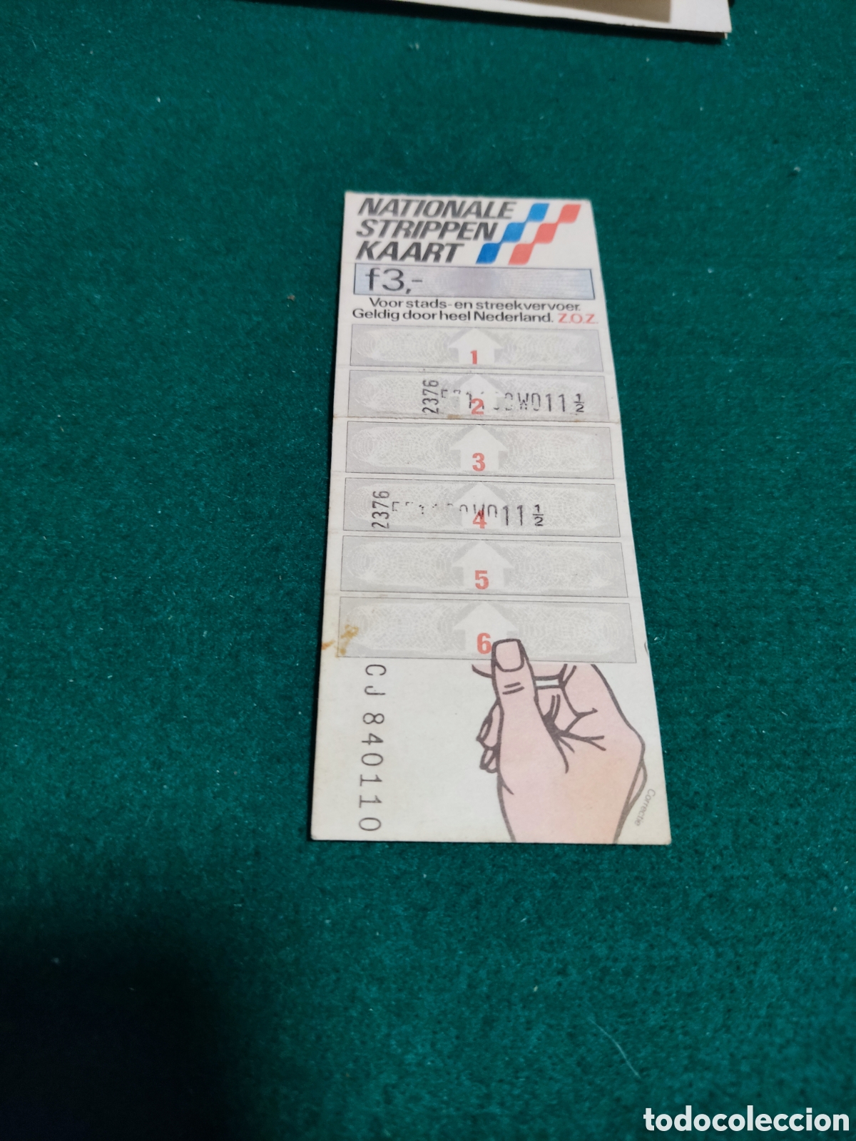 Sammeln von Fahrkarten: Boleto ticket de transporte Holanda