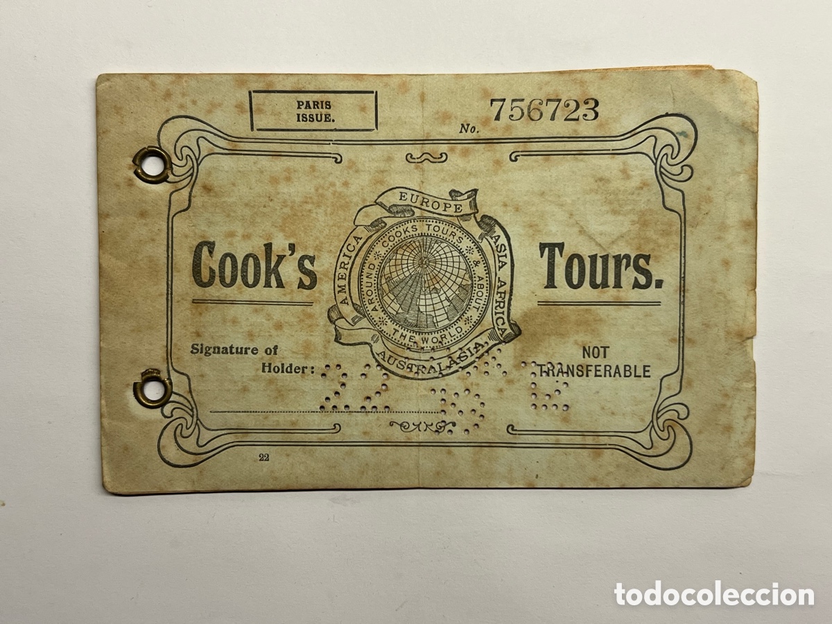 Colecionismos Bilhetes de Transporte: BILLETE TRANSPORTE.. internacional Around Cooks Tour.., Montauban Toulouse-Matabiau (h.1900?)