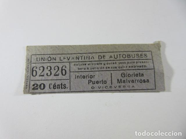 Collectionnisme Billets de transport: BILLETE - UNION LEVANTINA DE AUTOBUSES VALENCIA - CAPICUA 62326