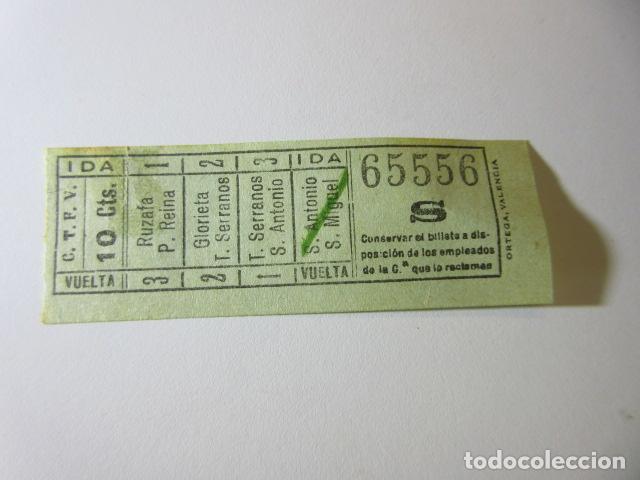 Colecionismos Bilhetes de Transporte: BILLETE - COMPA&Ntilde;IA TRANVIAS Y FERROCARRILES VALENCIA - C.T.F.V. - VER TRAYECTOS - CAPICUA 65556