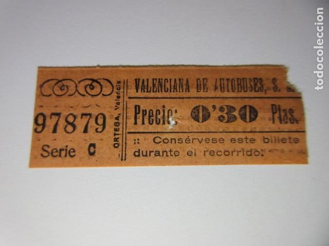 Collectionnisme Billets de transport: BILLETE - VALENCIANA DE AUTOBUSES VALENCIA - - VER TRAYECTOS - CAPICUA 97879