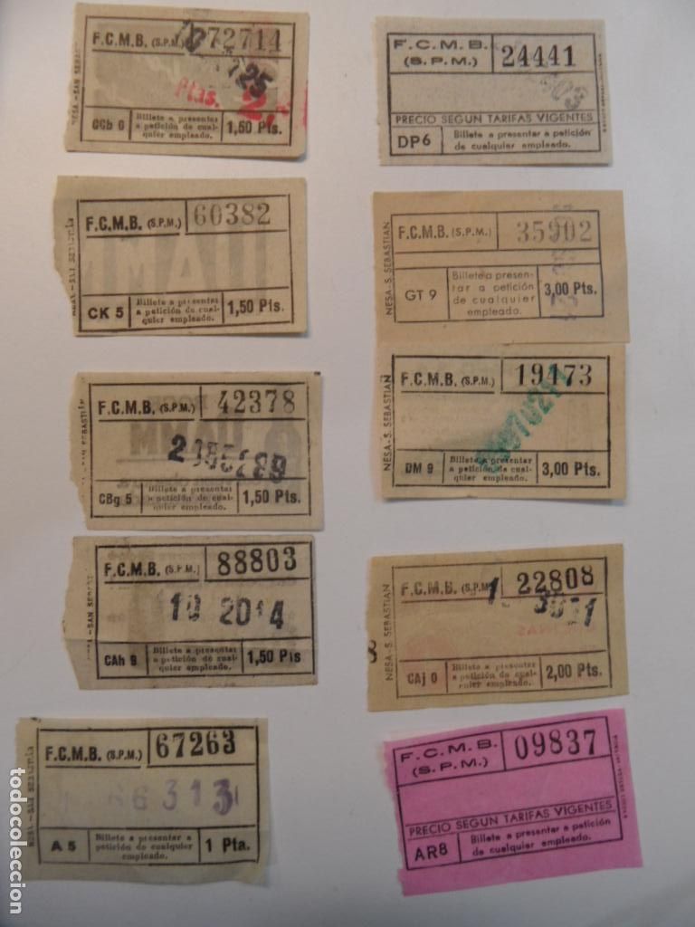 Collectionnisme Billets de transport: LOTE 10 BILLETES DIFERENTES METRO DE BARCELONA