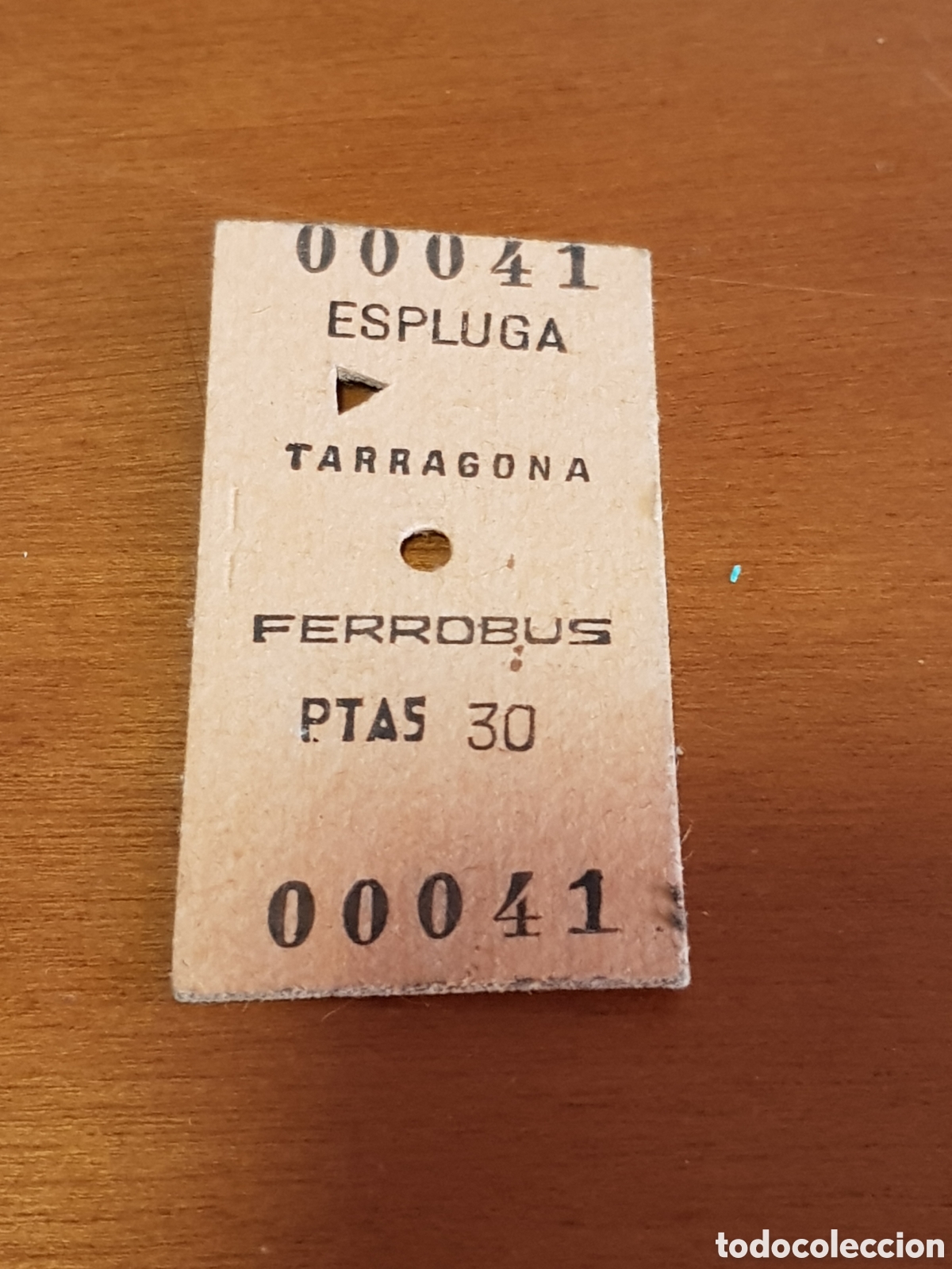 Collectables Transport Tickets: Billete de Ferrobus de Espluga de Francoli a Tarragona 30 pesetas