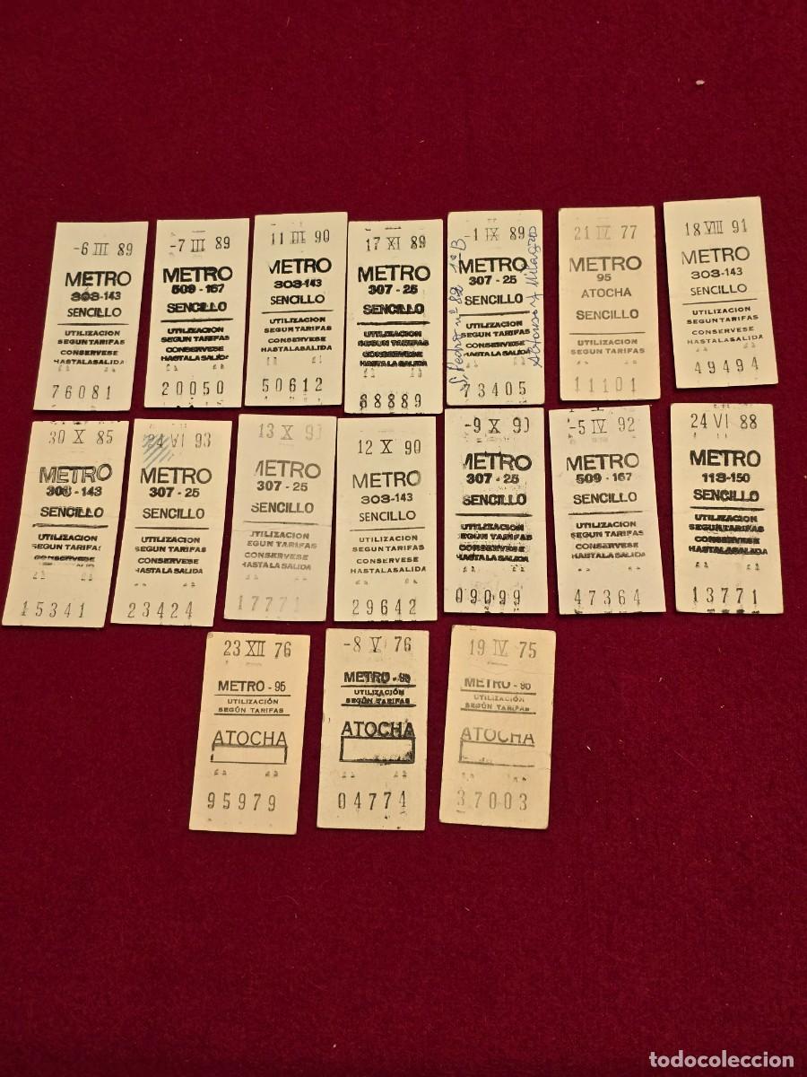 Coleccionismo billetes de transporte: Lote billetes de metro - Foto 1