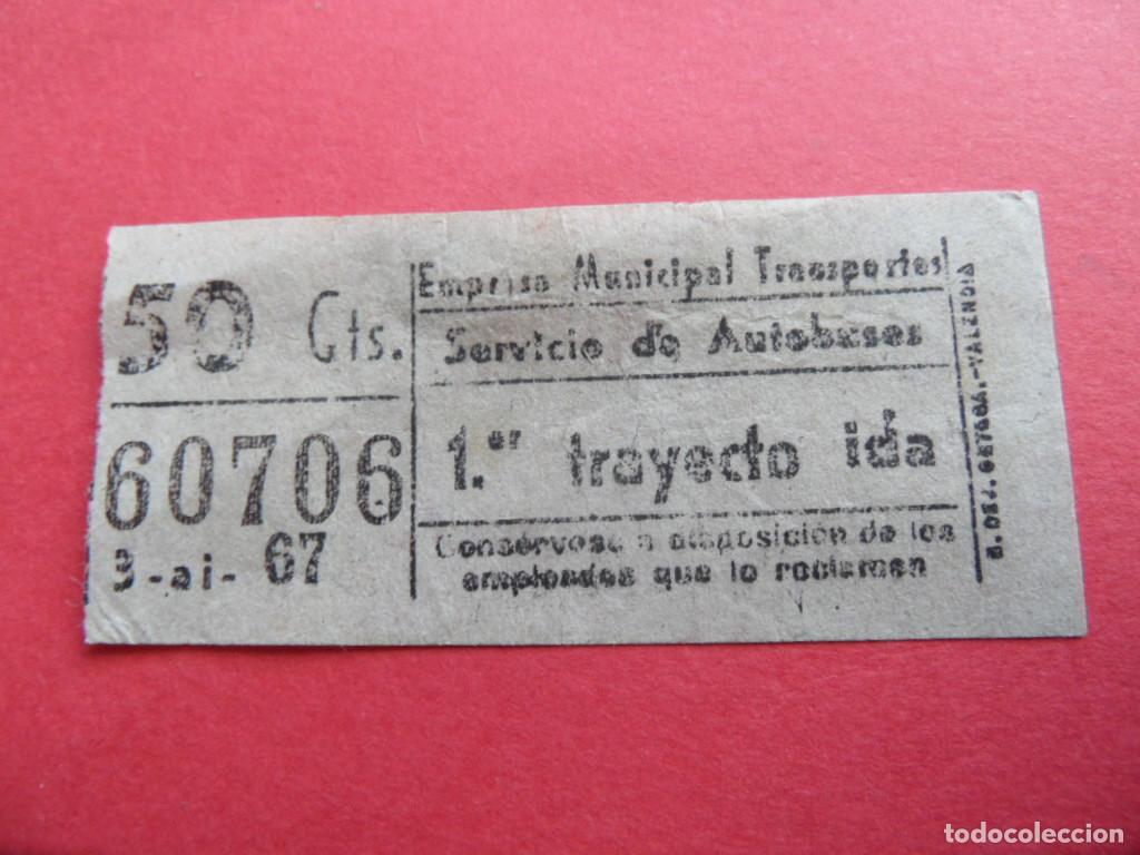 Collectables Transport Tickets: REF: CYC1234 - LOTE 1 BILLETE CAPICUA 60706 - AUTOBUSES EMT MADRID - VALOR 0.50 CENTIMOS VER TRAYECT