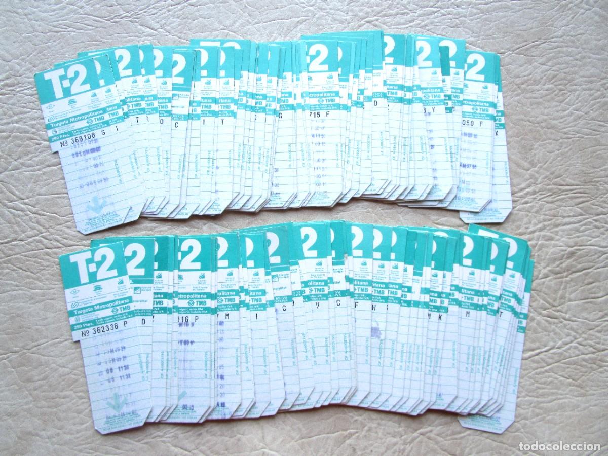 Colecionismos Bilhetes de Transporte: 100 billetes transporte metropolitano barcelona t-2 ticket metro olimpiadas los angeles 84 billete