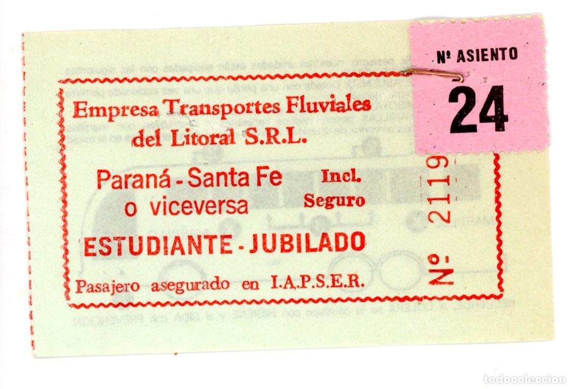 Collectionnisme Billets de transport: BILLETE DE EMPR. TRANSPORTES FLUVIALES DEL LITORAL / 9 X 5 CM. // (BOX) M1 -22