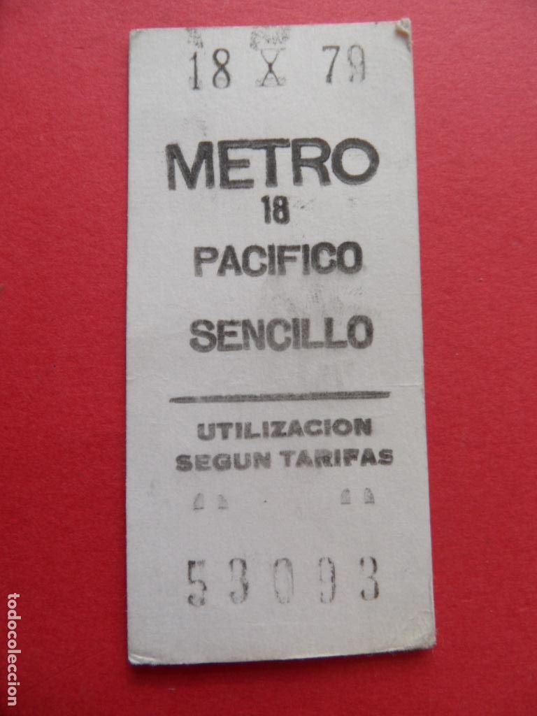 Collectables Transport Tickets: ref: REFMM01 - BILLETE METRO DE MADRID PACIFICO 18 A&Ntilde;O 1979