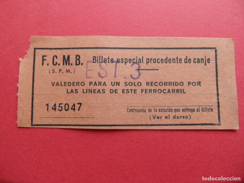 Collectables Transport Tickets: BILLETE METRO FERROCARRIL METROPOLITANO BARCELONA FCMB SPM CANJE ESTACION PARALELO