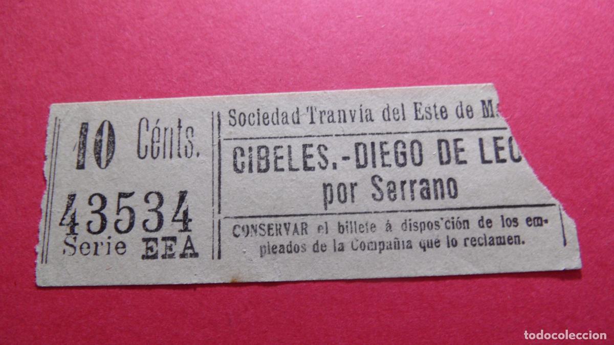 Collectables Transport Tickets: REF: TRMAD_ESTE - SOCIEDAD TRANV&Iacute;A DEL ESTE DE MADRID - MADRID - CAPICUA 43534 - LEER INTERIOR