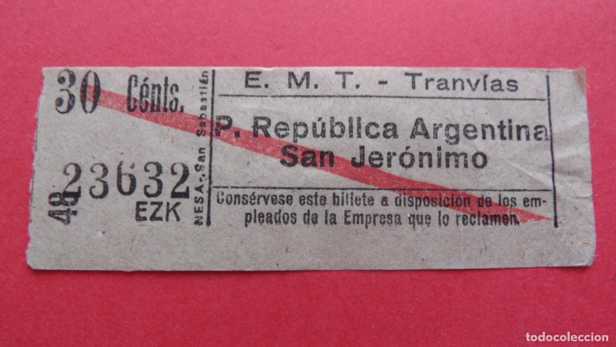 Collectables Transport Tickets: REF: TRMAD_EMT_TRAN - EMPRESA MUNICIPAL DE TRANSPORTE TRANV&Iacute;AS - MADRID - 23632 CAPICUA LEE INTERIOR