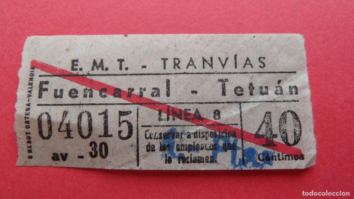 Collectables Transport Tickets: REF: TRMAD_EMT_TRAN - EMPRESA MUNICIPAL DE TRANSPORTE TRANV&Iacute;AS - MADRID - LEE INTERI