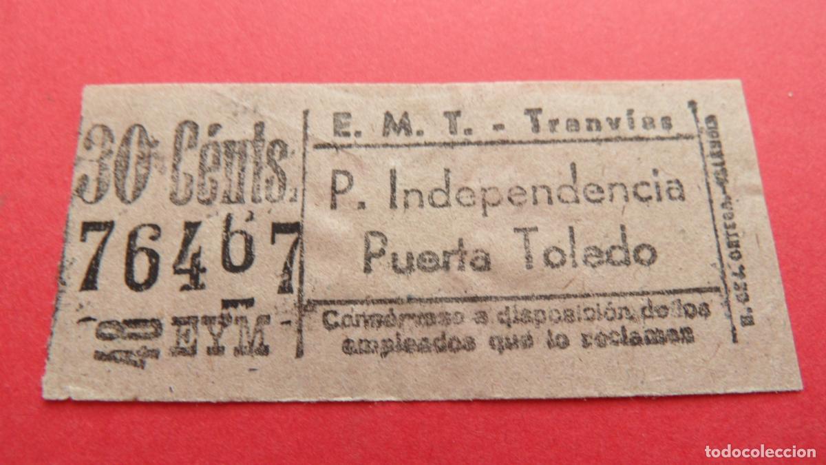Collectionnisme Billets de transport: REF: TRMAD_EMT_TRAN - EMPRESA MUNICIPAL DE TRANSPORTE TRANV&Iacute;AS - MADRID - 76467 CAPICUA LEE INTERI