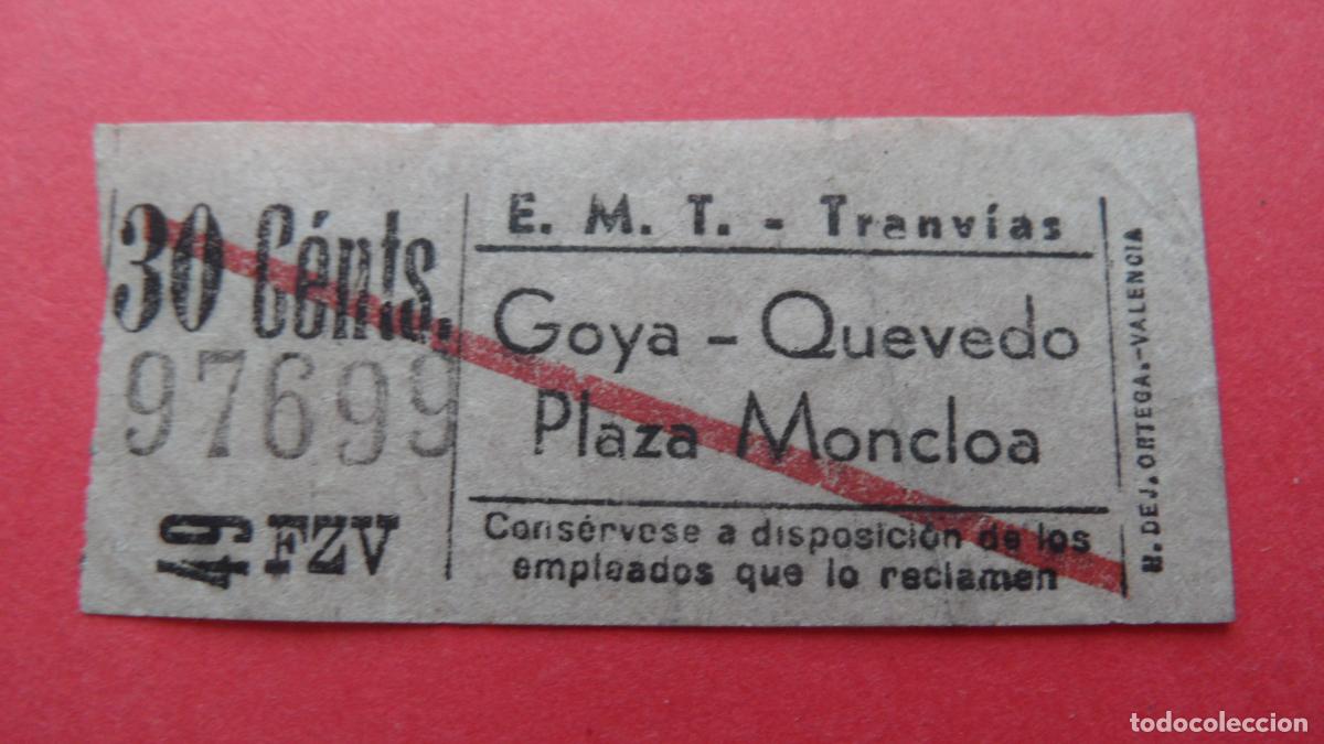 Collectionnisme Billets de transport: REF: TRMAD_EMT_TRAN - EMPRESA MUNICIPAL DE TRANSPORTE TRANV&Iacute;AS - MADRID - LEE INTERI