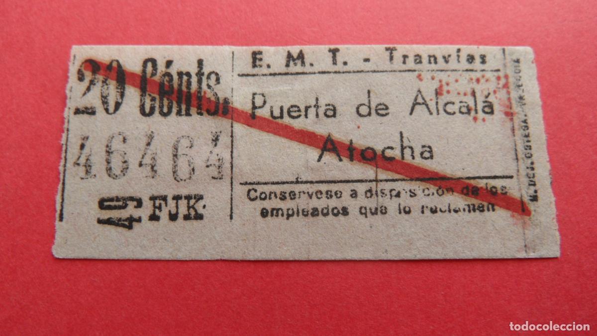 Collectionnisme Billets de transport: REF: TRMAD_EMT_TRAN - EMPRESA MUNICIPAL DE TRANSPORTE TRANV&Iacute;AS - MADRID - 46464 CAPICUA LEE INTERI