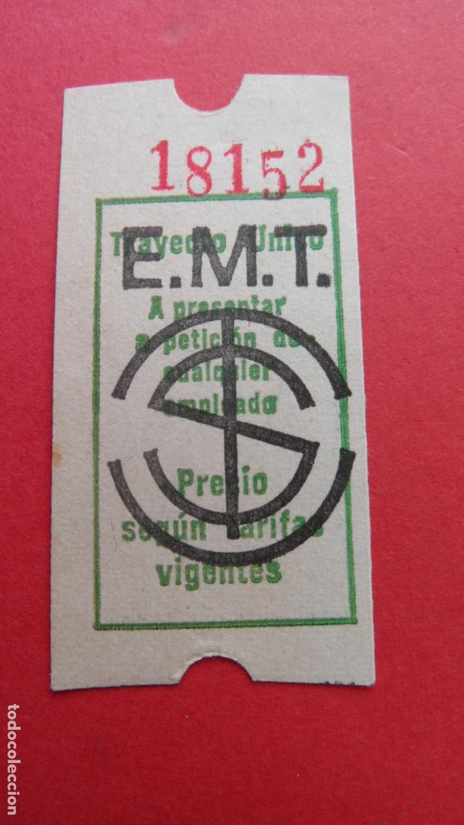Collectionnisme Billets de transport: REF: TRMAD_EMT_AUTO - EMPRESA MUNICIPAL DE TRANSPORTE AUTOBUSES - MADRID - LEE INTERI