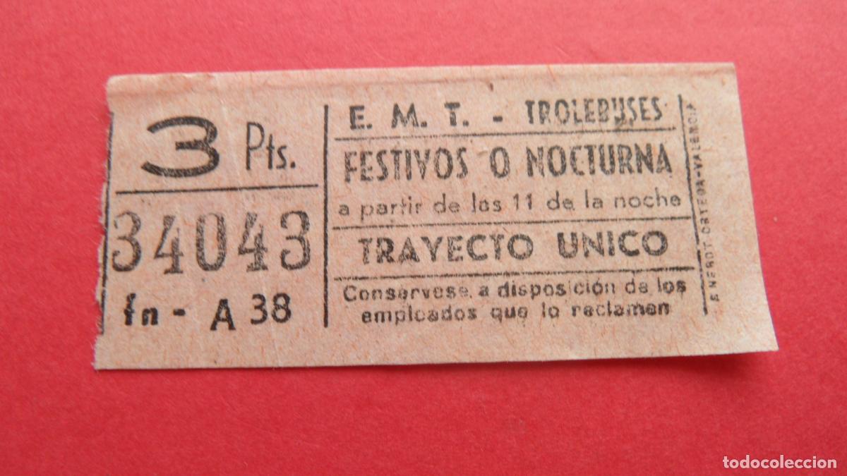 Collectionnisme Billets de transport: REF: TRMAD_EMT_TROL E.M.T. EMPRESA MUNICIPAL DE TRANSPORTE TROLEBUSES MADRID 34043 CAPICUA LEEINTER