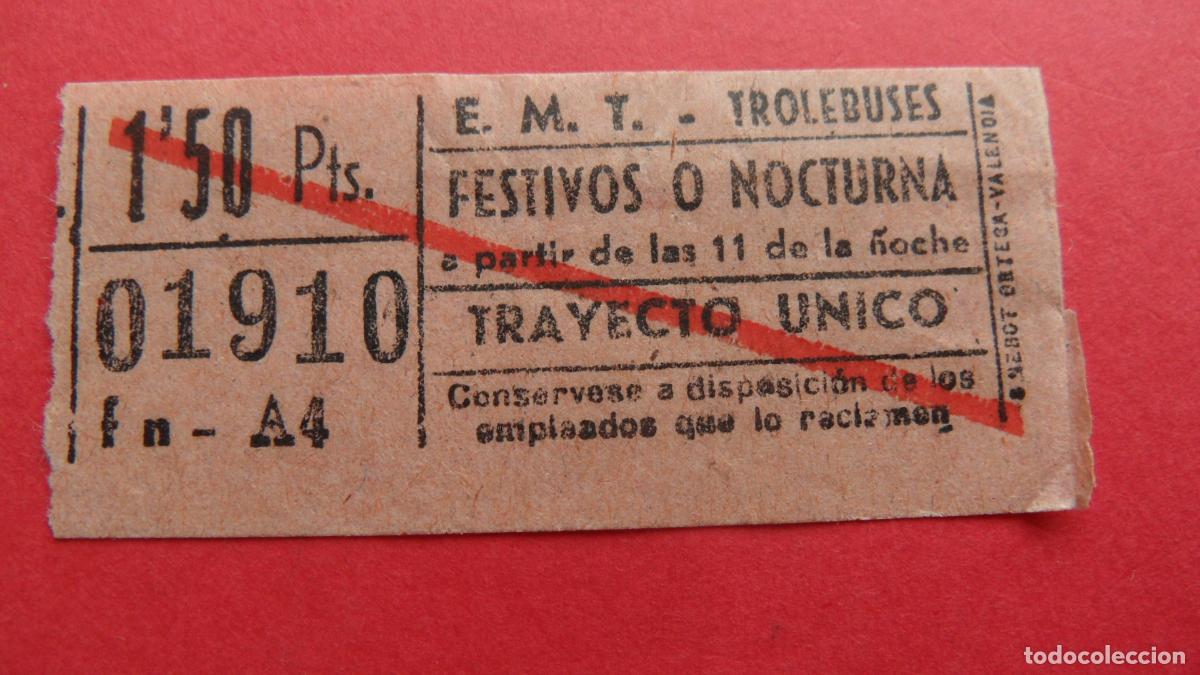 Collectionnisme Billets de transport: REF: TRMAD_EMT_TROL E.M.T. EMPRESA MUNICIPAL DE TRANSPORTE TROLEBUSES MADRID 01910 CAPICUA LEEINTER