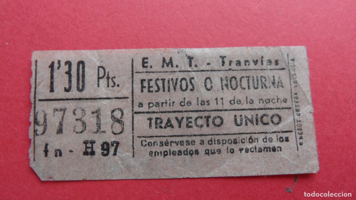 Collectionnisme Billets de transport: REF: TRMAD_EMT_TRAN E.M.T. EMPRESA MUNICIPAL DE TRANSPORTE TRANVIAS MADRID LEEINTER