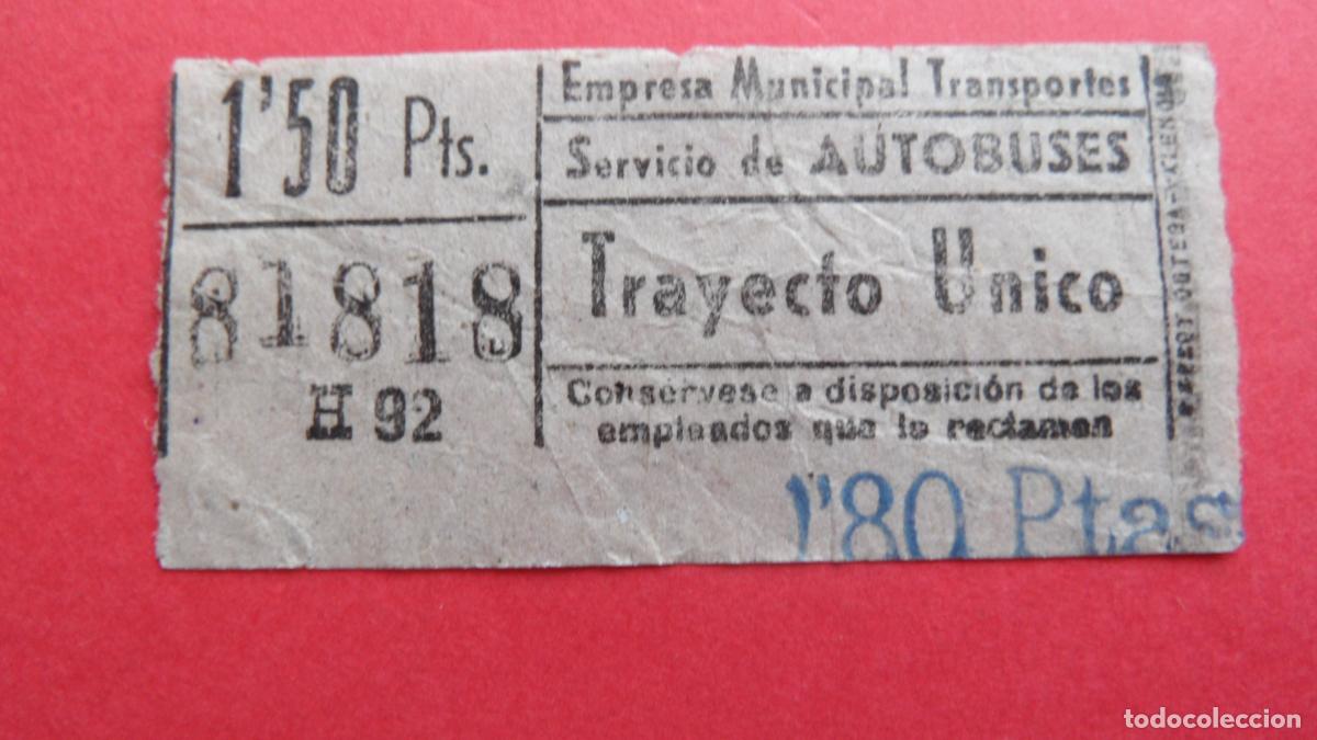 Collectables Transport Tickets: REF: TRMAD_EMT_AUTO E.M.T. EMPRESA MUNICIPAL DE TRANSPORTE AUTOBUSES MADRID 81818 CAPICUA LEEINTER