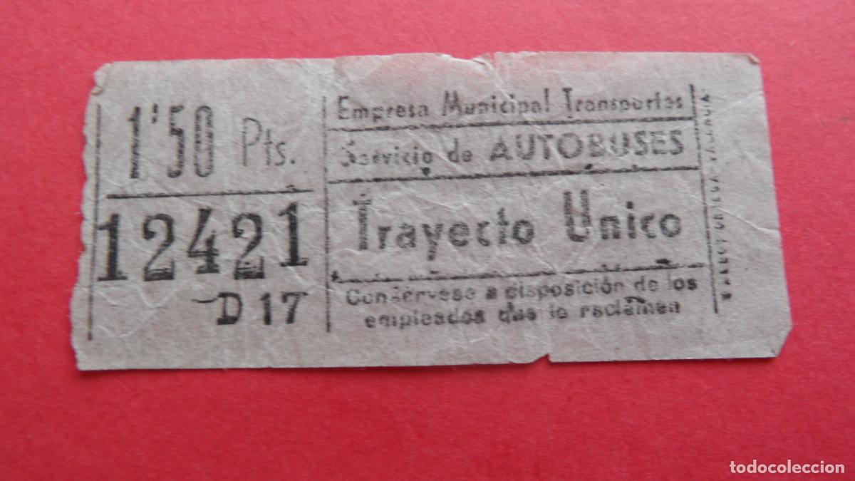 Collectables Transport Tickets: REF: TRMAD_EMT_AUTO E.M.T. EMPRESA MUNICIPAL DE TRANSPORTE AUTOBUSES MADRID 12421 CAPICUA LEEINTER