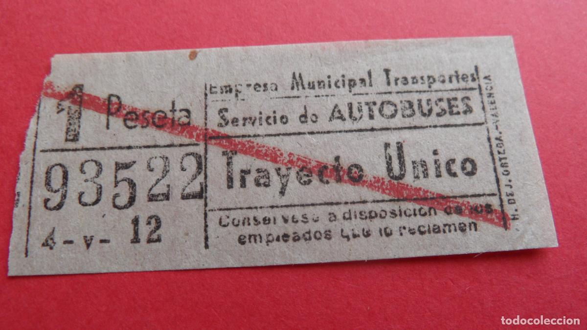 Collectables Transport Tickets: REF: TRMAD_EMT_AUTO E.M.T. EMPRESA MUNICIPAL DE TRANSPORTE AUTOBUSES MADRID LEEINTER