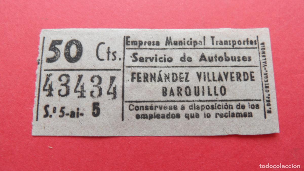 Collectionnisme Billets de transport: REF: TRMAD_EMT_AUTO E.M.T. EMPRESA MUNICIPAL DE TRANSPORTE AUTOBUSES MADRID 43434 CAPICUA LEEINTER
