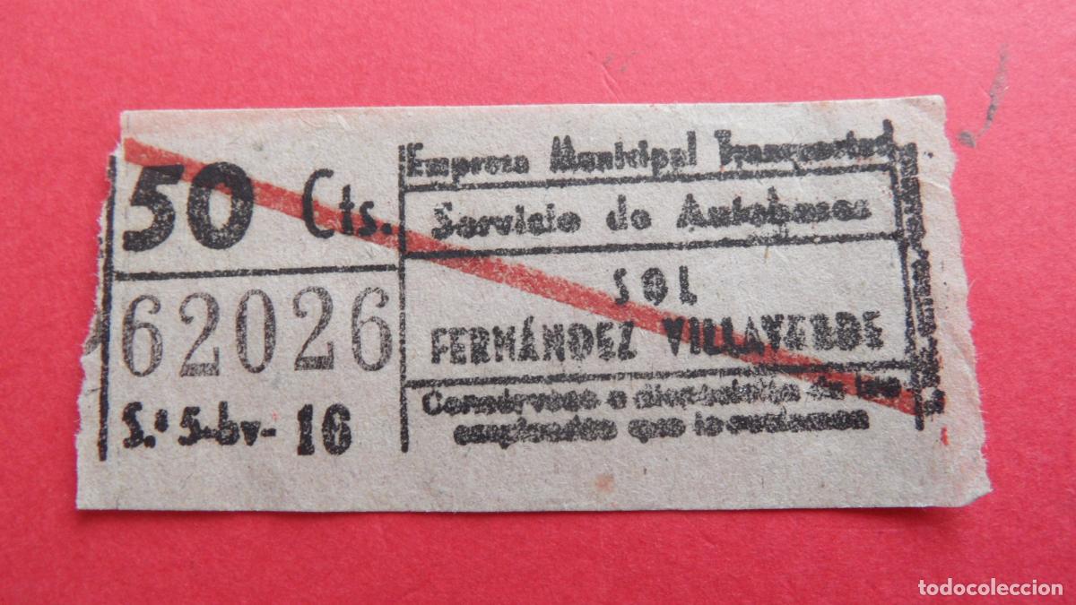 Coleccionismo Billetes de transporte: REF: TRMAD_EMT_AUTO E.M.T. EMPRESA MUNICIPAL DE TRANSPORTE AUTOBUSES MADRID 62026 CAPICUA LEEINTER