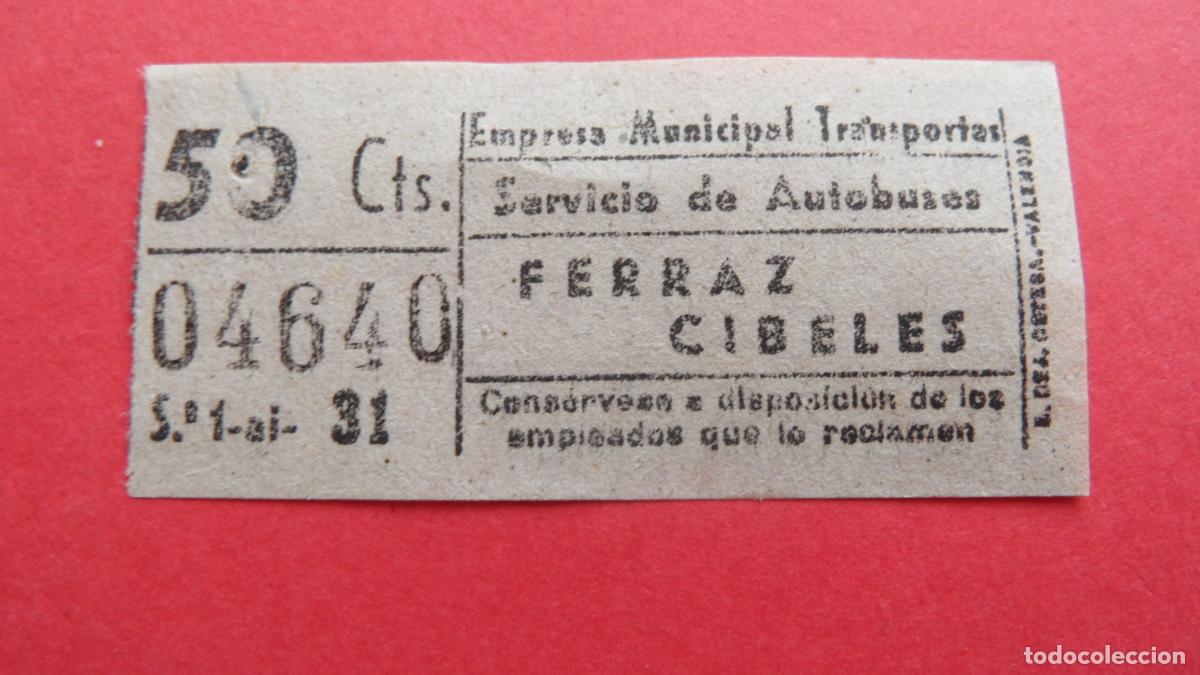 Coleccionismo Billetes de transporte: REF: TRMAD_EMT_AUTO E.M.T. EMPRESA MUNICIPAL DE TRANSPORTE AUTOBUSES MADRID 04640 CAPICUA LEEINTER