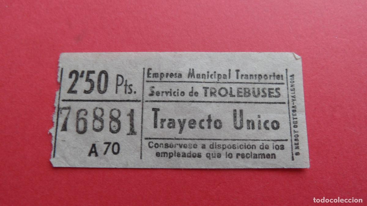 Coleccionismo Billetes de transporte: REF: TRMAD_EMT_TROL E.M.T. EMPRESA MUNICIPAL DE TRANSPORTE TROLEBUSES MADRID LEEINTER