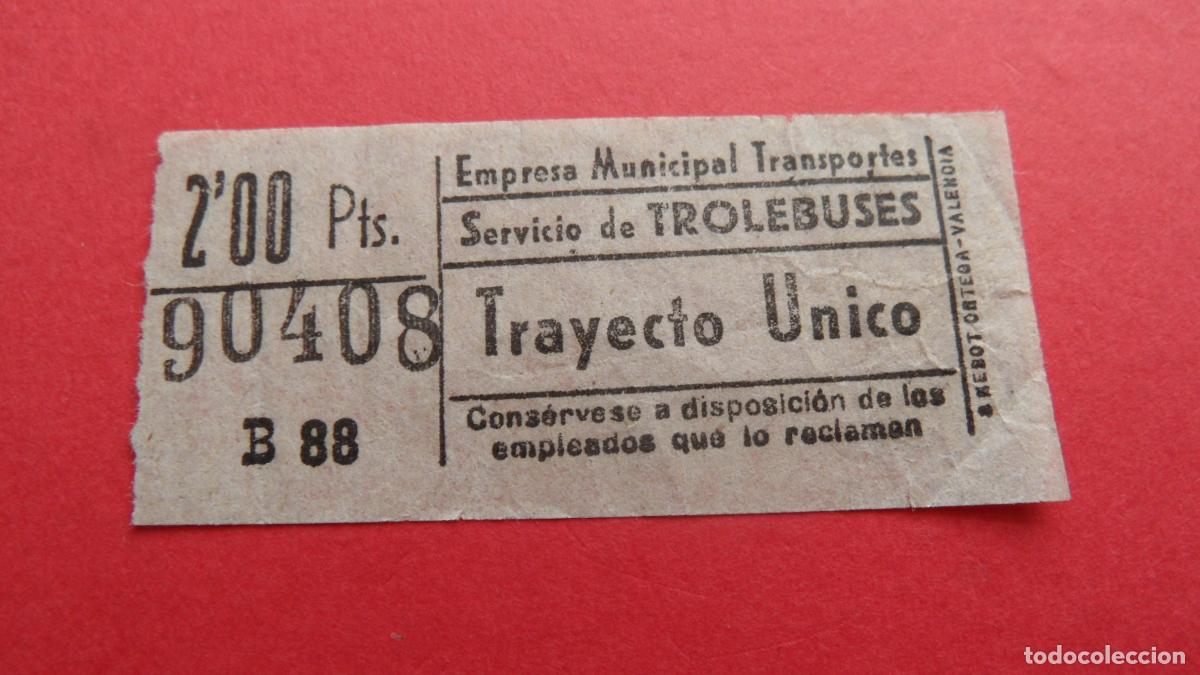 Coleccionismo Billetes de transporte: REF: TRMAD_EMT_TROL E.M.T. EMPRESA MUNICIPAL DE TRANSPORTE TROLEBUSES MADRID LEEINTER