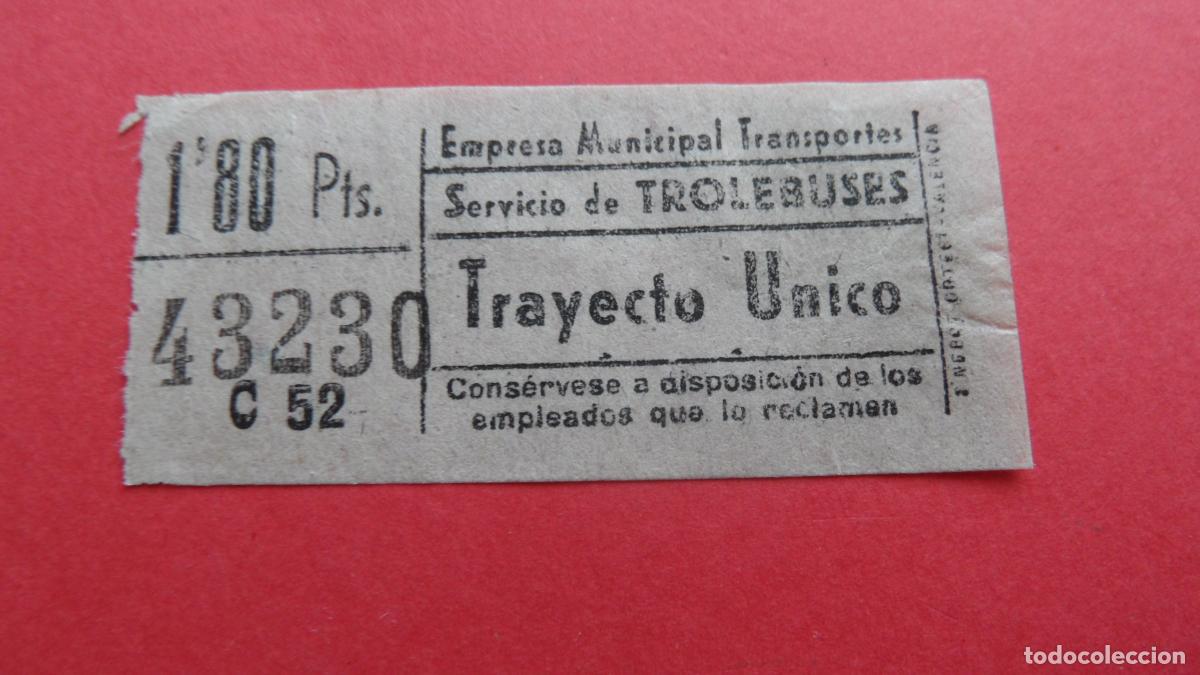 Coleccionismo Billetes de transporte: REF: TRMAD_EMT_TROL E.M.T. EMPRESA MUNICIPAL DE TRANSPORTE TROLEBUSES MADRID LEEINTER