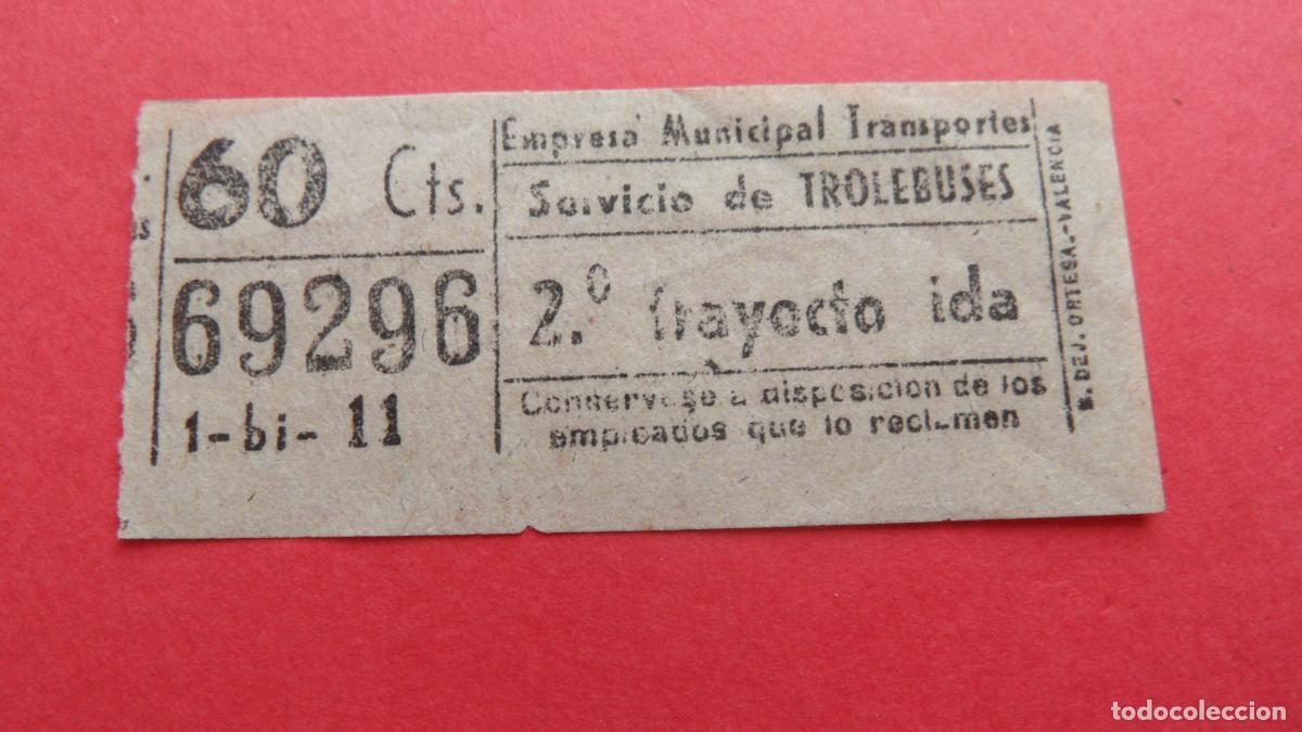 Sammeln von Fahrkarten: REF: TRMAD_EMT_TROL E.M.T. EMPRESA MUNICIPAL DE TRANSPORTE TROLEBUSES MADRID 69296 CAPICUA LEEINTER