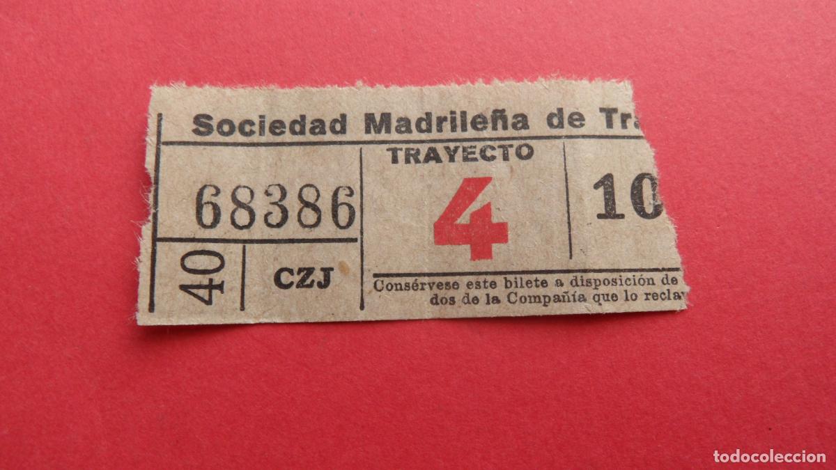 Coleccionismo Billetes de transporte: REF: TRMAD_SMT - SOCIEDAD MADRILE&Ntilde;A DE TRANV&Iacute;AS - MADRID - 68386 CAPICUA LEEINTER Y TRAYECTO