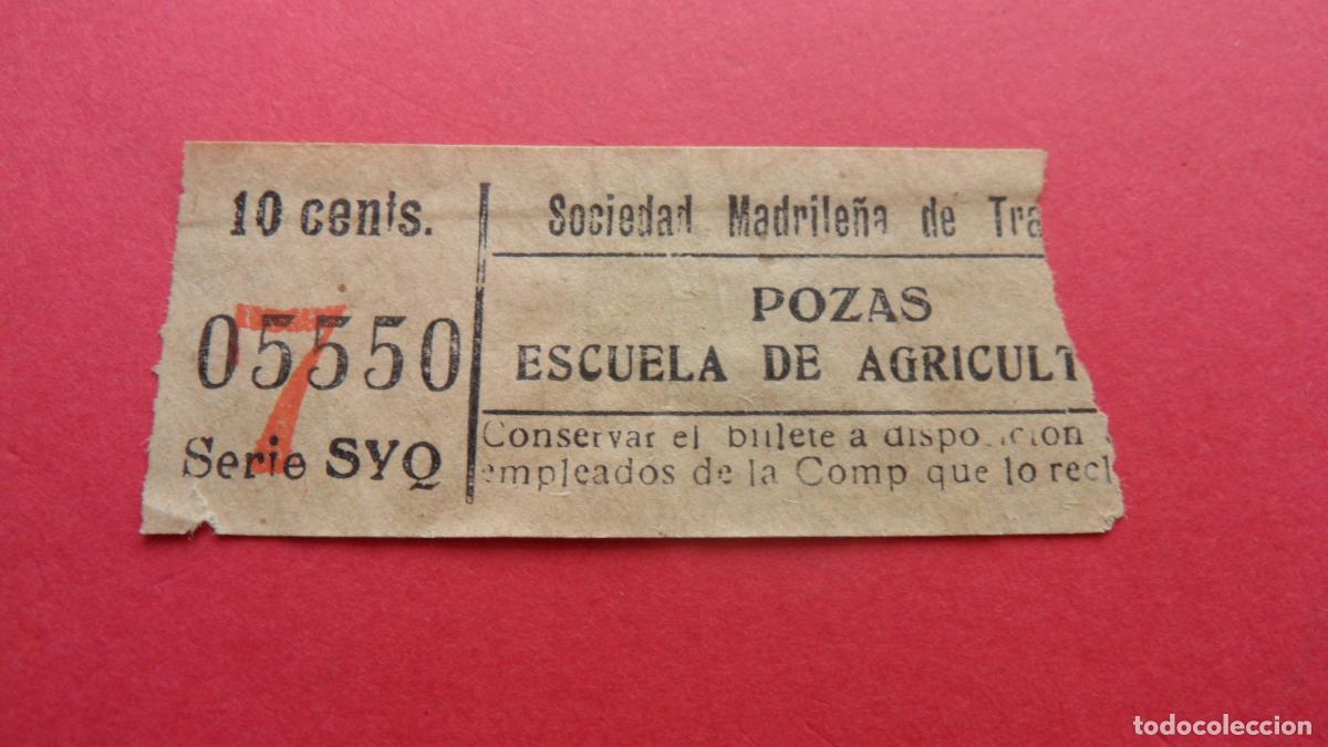 Coleccionismo Billetes de transporte: REF: TRMAD_SMT - SOCIEDAD MADRILE&Ntilde;A DE TRANV&Iacute;AS - MADRID - 05550 CAPICUA LEEINTER Y TRAYECTO