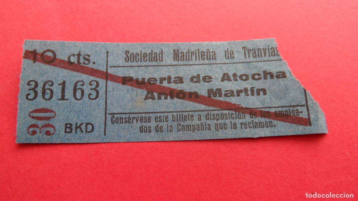 Coleccionismo Billetes de transporte: REF: TRMAD_SMT - SOCIEDAD MADRILE&Ntilde;A DE TRANV&Iacute;AS - MADRID - 36163 CAPICUA LEEINTER Y TRAYECTO