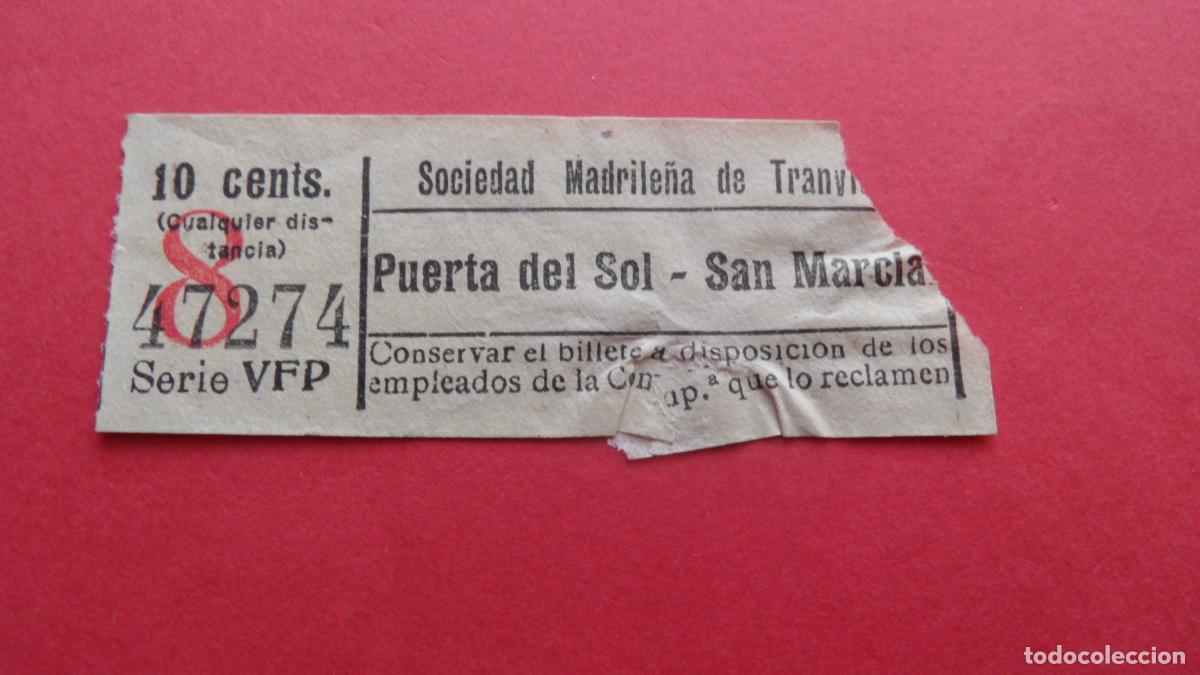 Coleccionismo Billetes de transporte: REF: TRMAD_SMT - SOCIEDAD MADRILE&Ntilde;A DE TRANV&Iacute;AS - MADRID - 47274 CAPICUA LEEINTER Y TRAYECTO