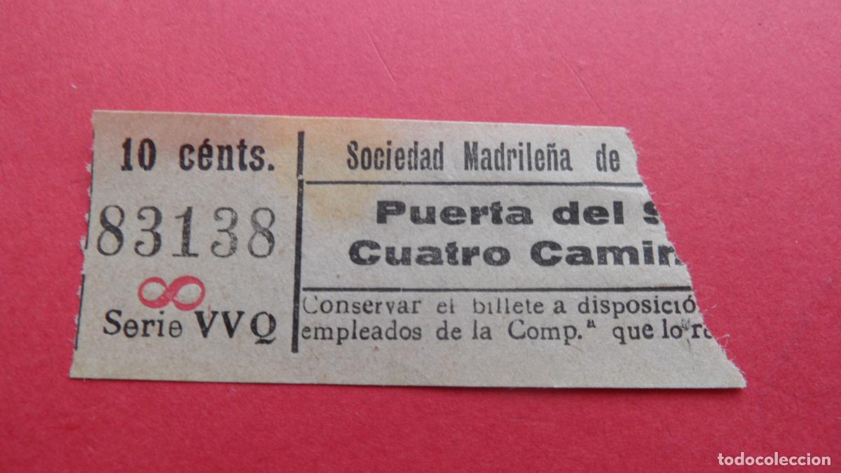 Coleccionismo Billetes de transporte: REF: TRMAD_SMT - SOCIEDAD MADRILE&Ntilde;A DE TRANV&Iacute;AS - MADRID - 83138 CAPICUA LEEINTER Y TRAYECTO