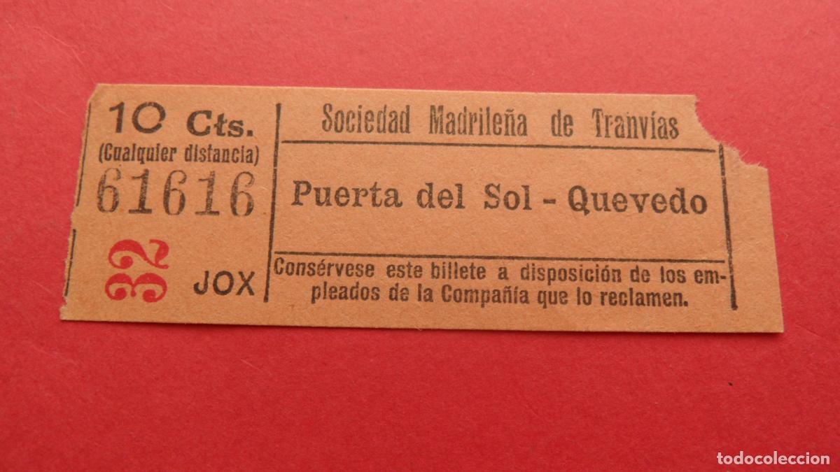 Coleccionismo Billetes de transporte: REF: TRMAD_SMT - SOCIEDAD MADRILE&Ntilde;A DE TRANV&Iacute;AS - MADRID - 61616 CAPICUA LEEINTER Y TRAYECTO