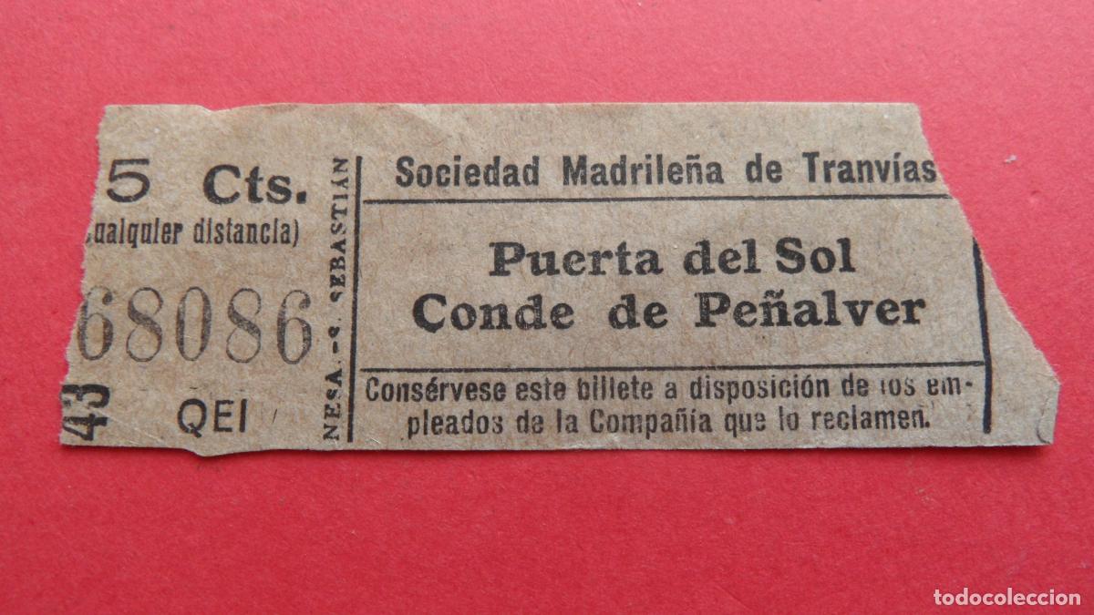 Coleccionismo Billetes de transporte: REF: TRMAD_SMT - SOCIEDAD MADRILE&Ntilde;A DE TRANV&Iacute;AS - MADRID - 68086 CAPICUA LEEINTER Y TRAYECTO