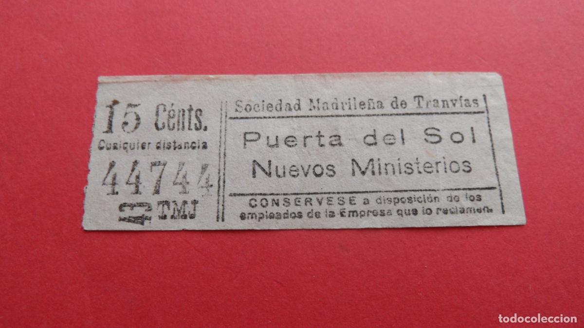 Coleccionismo Billetes de transporte: REF: TRMAD_SMT - SOCIEDAD MADRILE&Ntilde;A DE TRANV&Iacute;AS - MADRID - 44744 CAPICUA LEEINTER Y TRAYECTO