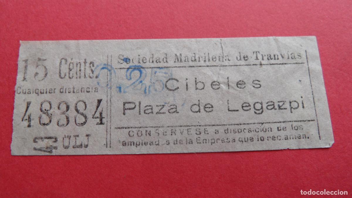 Coleccionismo Billetes de transporte: REF: TRMAD_SMT - SOCIEDAD MADRILE&Ntilde;A DE TRANV&Iacute;AS - MADRID - 48384 CAPICUA LEEINTER Y TRAYECTO